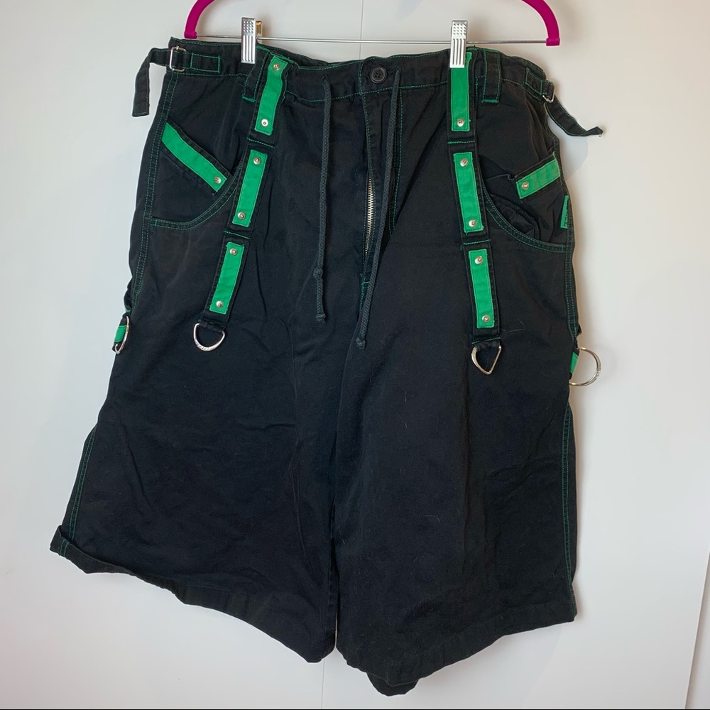 VTG TRIPP NYC Green Cyberpunk Rave Shorts